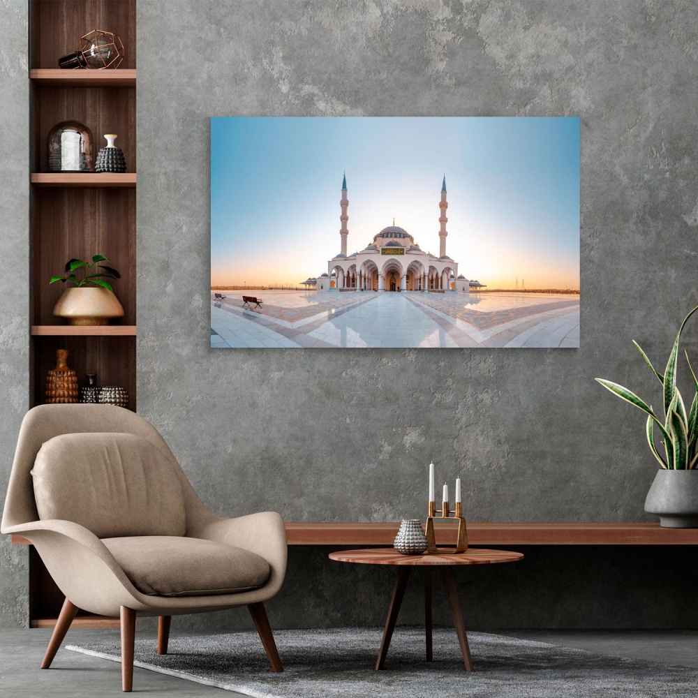 

Картина на холсте Архитектура Sharjah New Mosque Attraction 60х120 см.