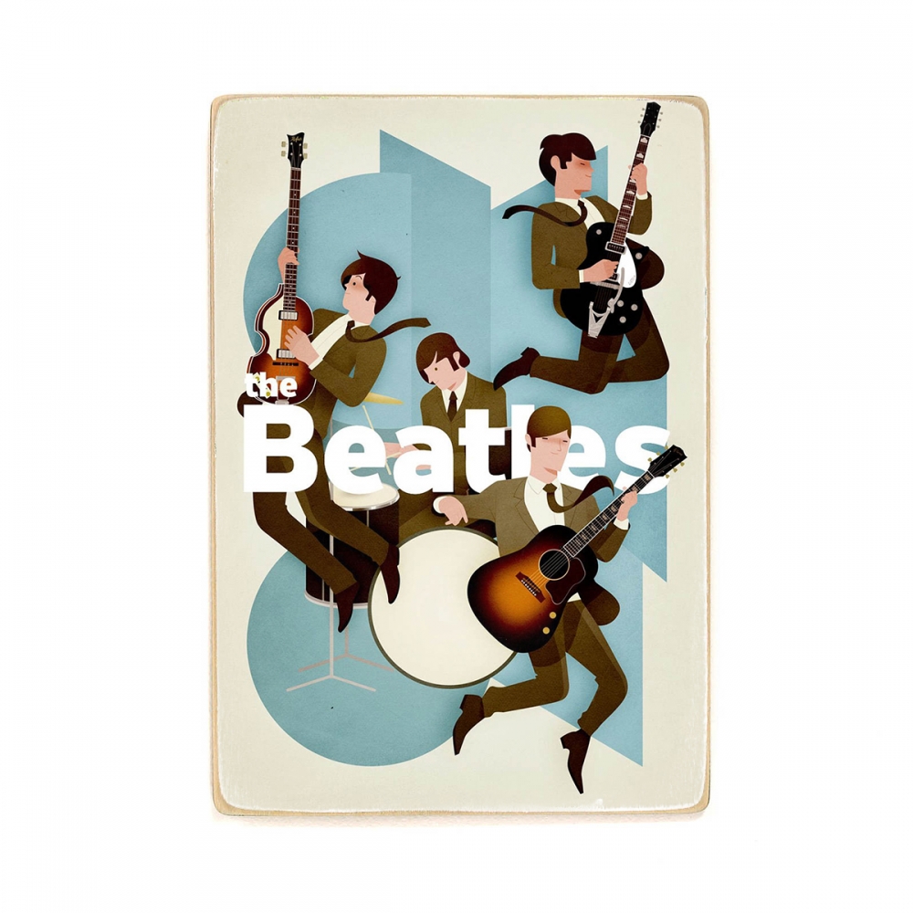 

Деревянный постер Музыка Beatles. Битлз А1