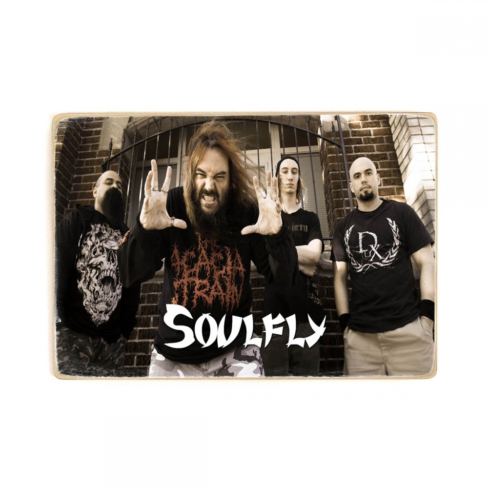 

Деревянный постер Музыка SoulFly и Max Cavalera. Sepultura А2