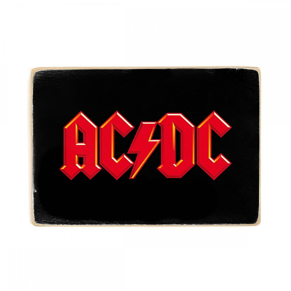 

Деревянный постер Музыка AC-DC. Логотип А1