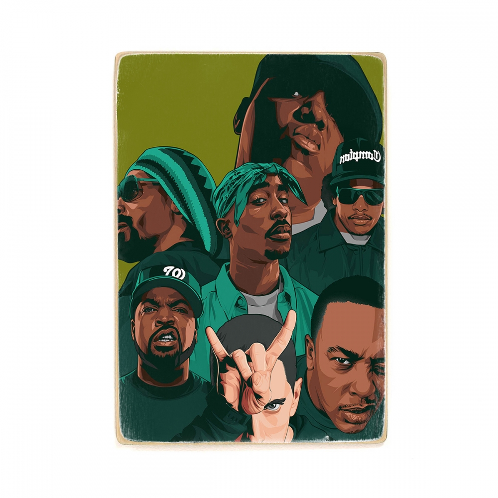 

Деревянный постер Музыка Rap Исполители А2