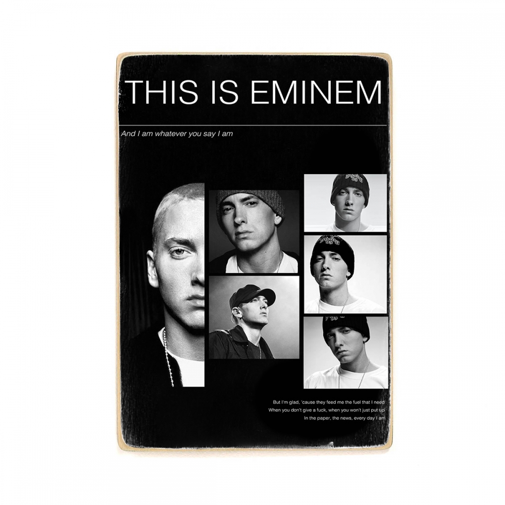 

Деревянный постер Музыка Eminem, эминем. Реп музыка А2
