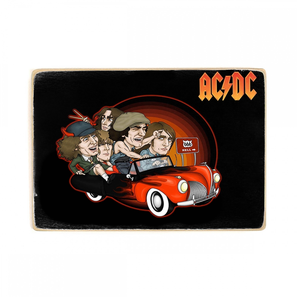 

Деревянный постер Музыка группа AC-DC А2