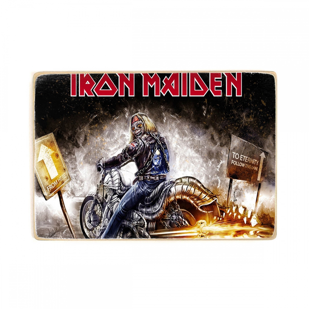 

Деревянный постер Музыка Iron Maiden Killers. heavy metal. Байкер А2