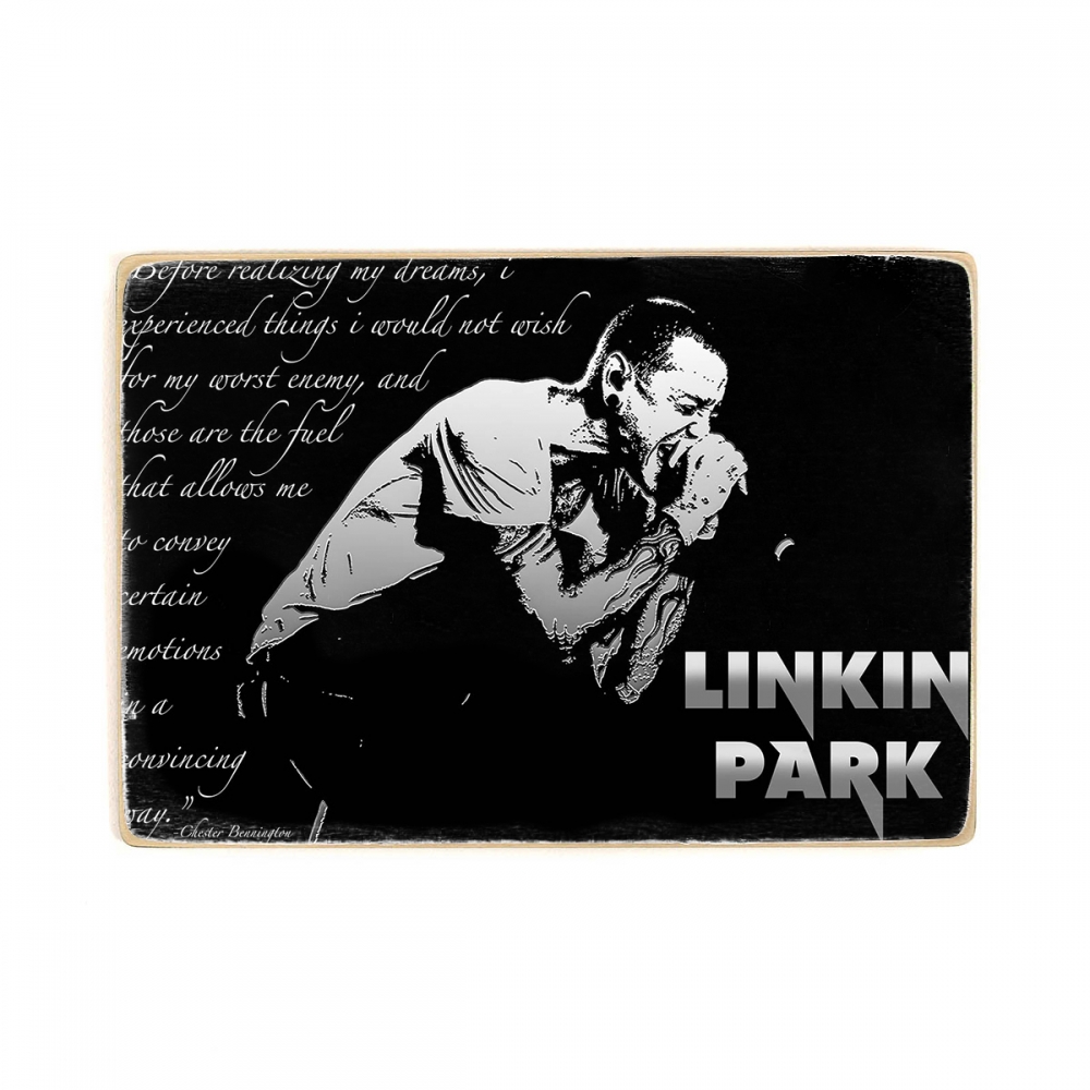 

Деревянный постер Музыка Linkin Park. Честер Беннингтон. Линкин Парк А1