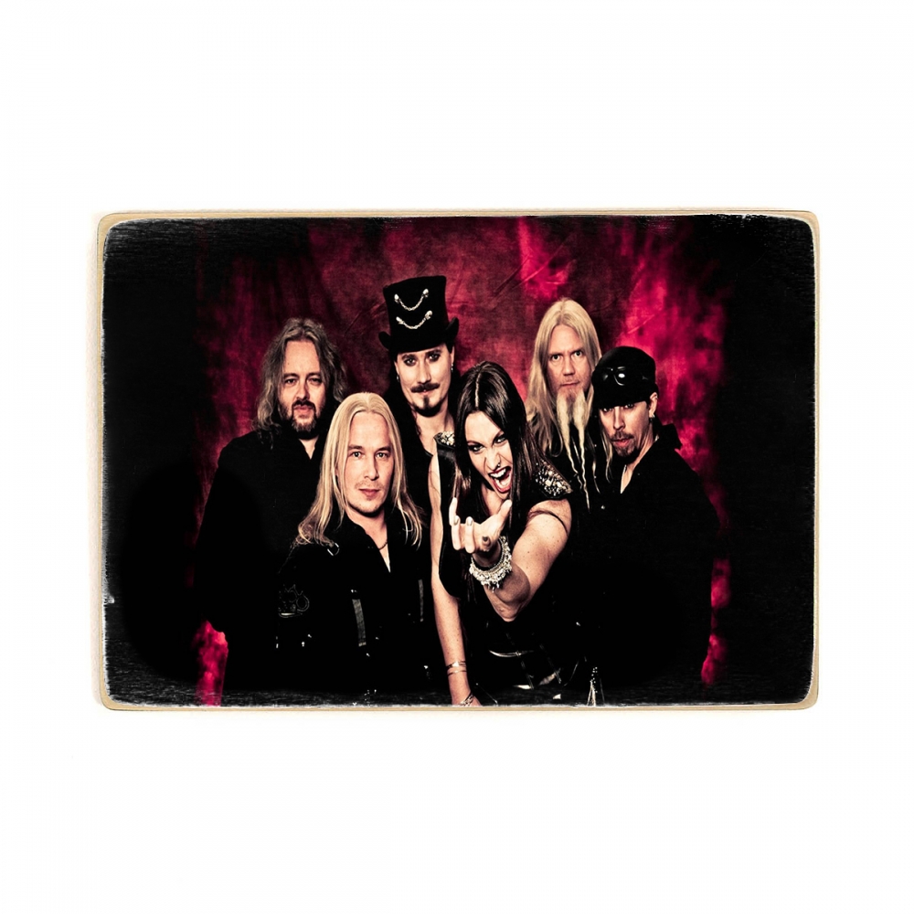 

Деревянный постер Музыка Nightwish, Найтвиш. участники группы. Metal music А1