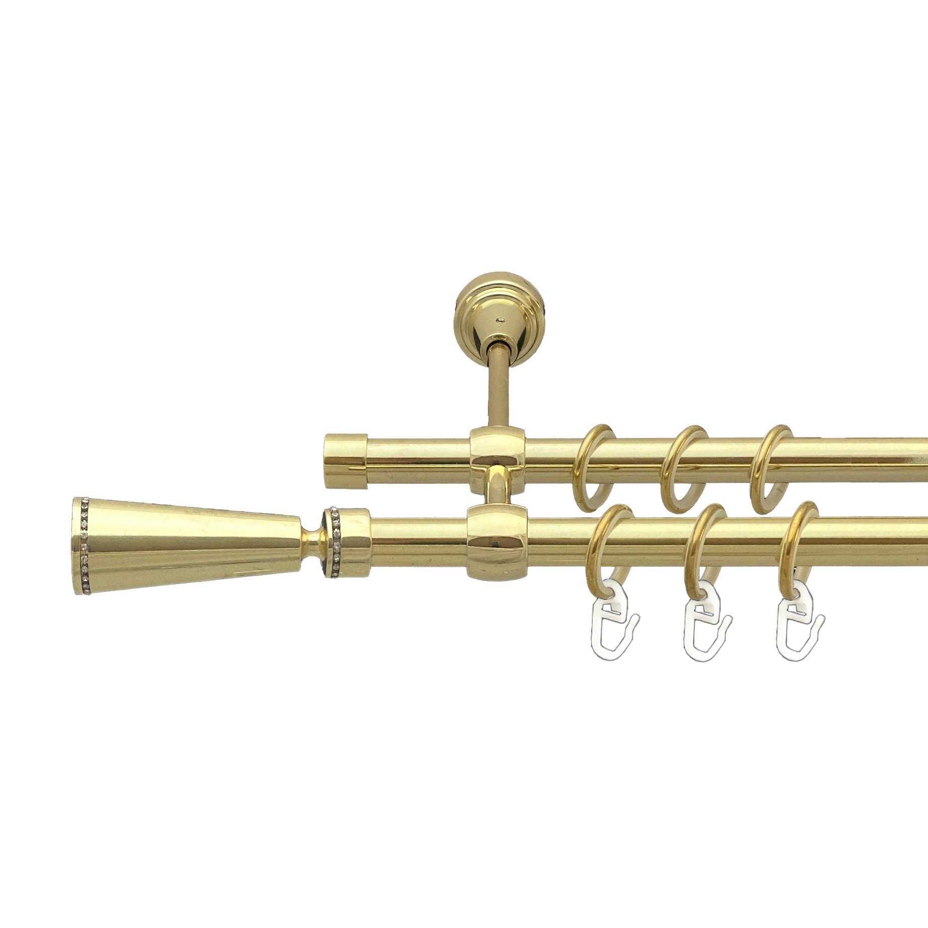 

Карниз Orvit Меркурія металевий дворядний литий гладка труба кільце металеве Золото 16\16 мм 200 см (00-00014408)