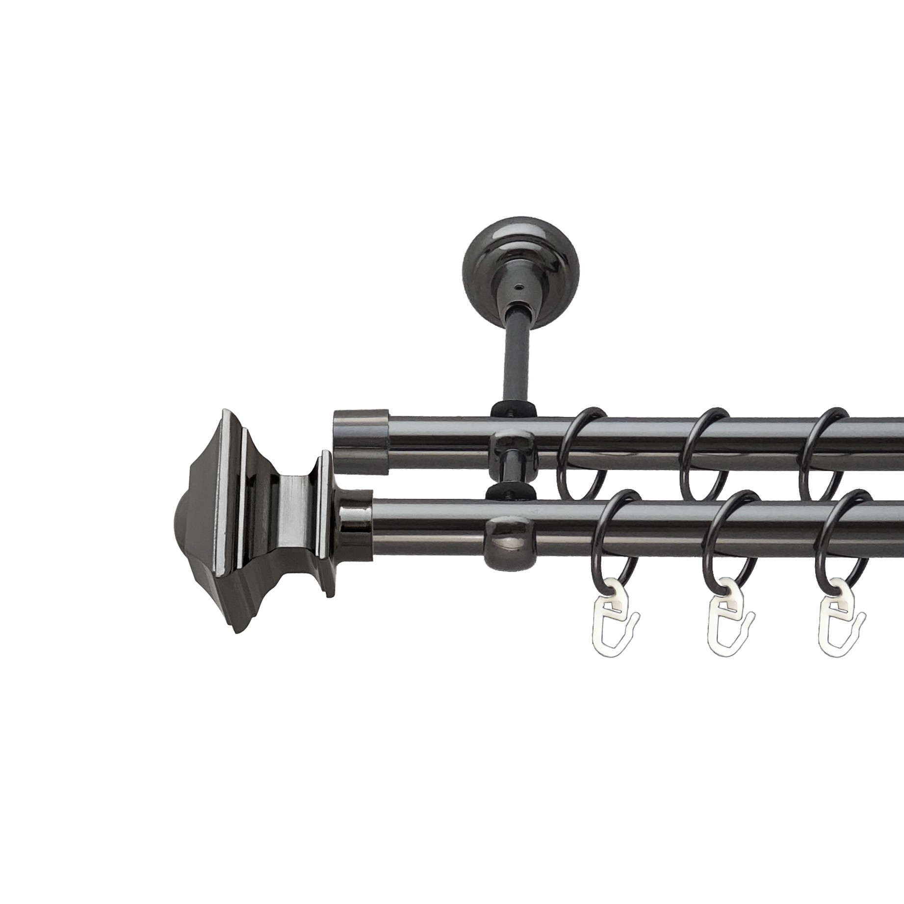 

Карниз Orvit Борджеза металевий дворядний відкритий гладка труба кільце металеве Онікс 19\19 мм 160 см (00-00014913)