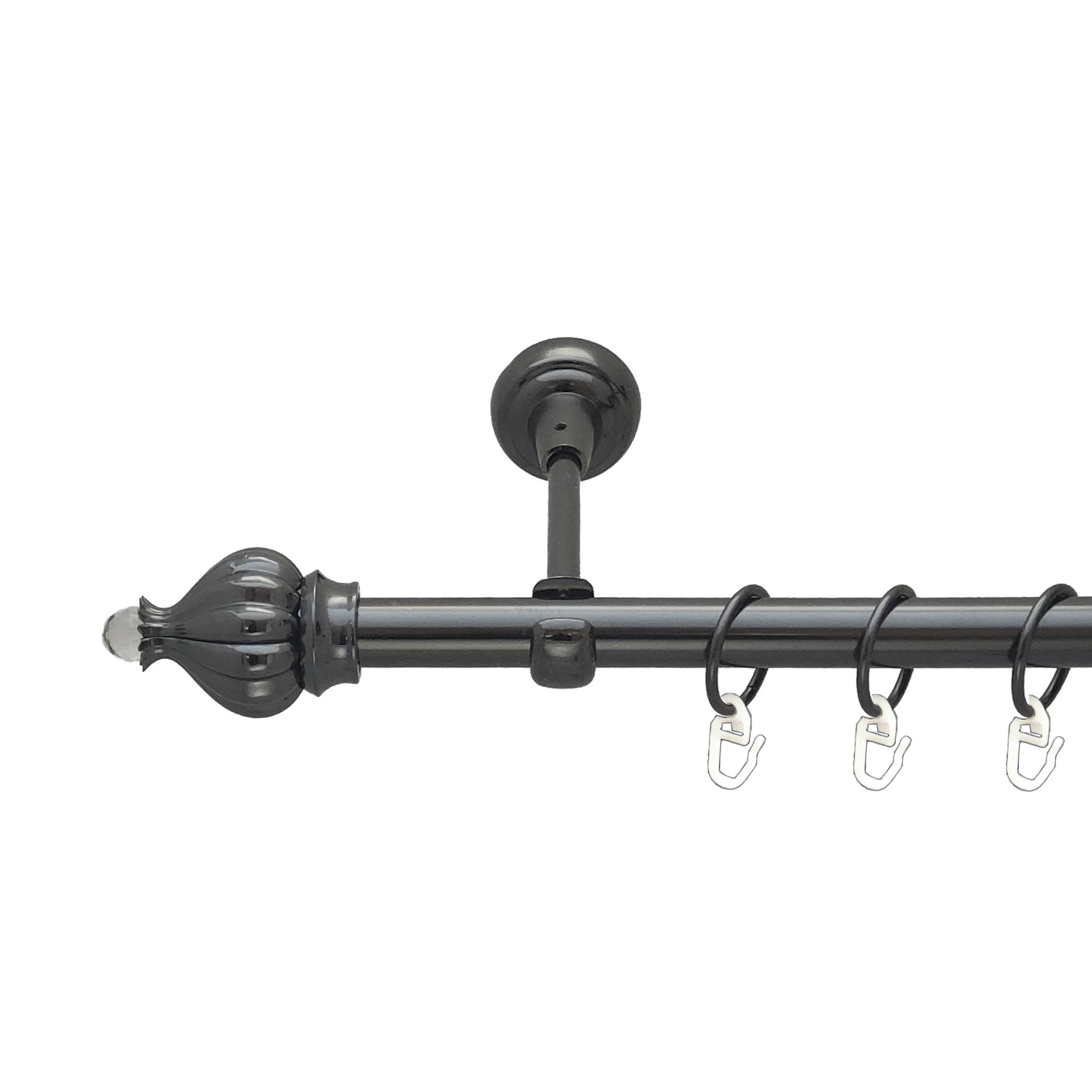 

Карниз Orvit Таджа-Кристал металевий однорядний відкритий гладка труба кільце металеве Онікс 19 мм 300 см (00-00014836)