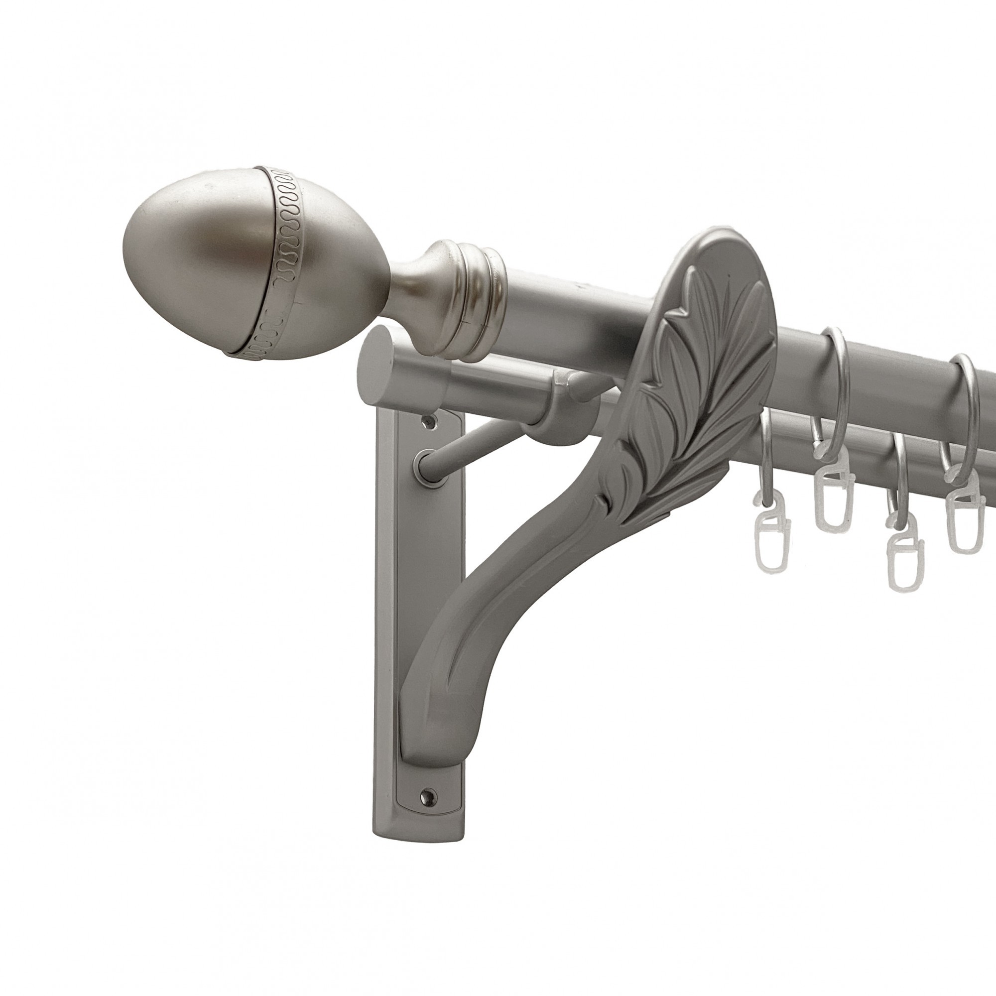 

Карниз Orvit Фарже металевий дворядний ретро гладка труба кільце металеве Сатин 25\19 мм 300 см (00-00011342)