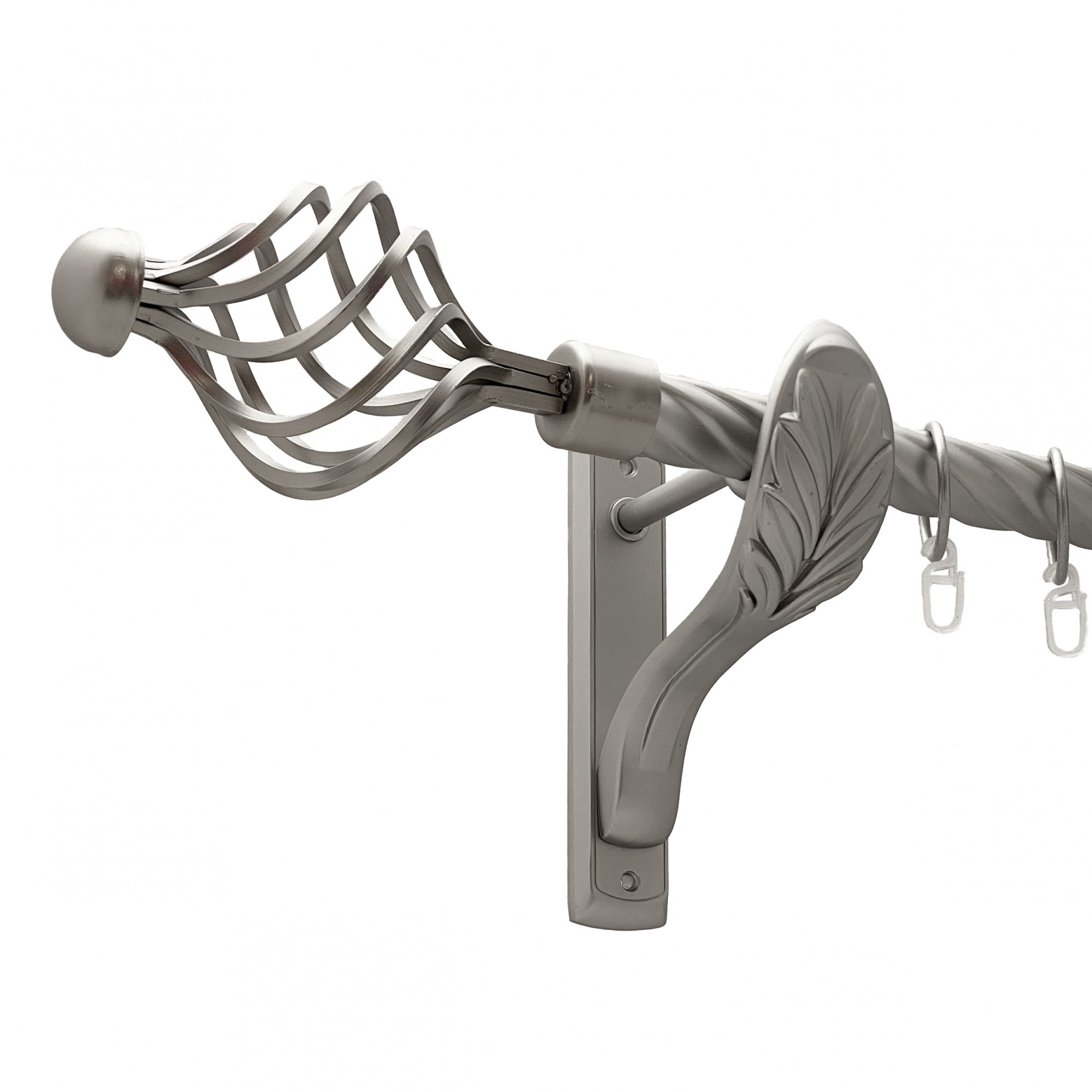 

Карниз Orvit Арезо металевий однорядний ретро скручена труба кільце металеве Сатин 25 мм 240 см (00-00011361)