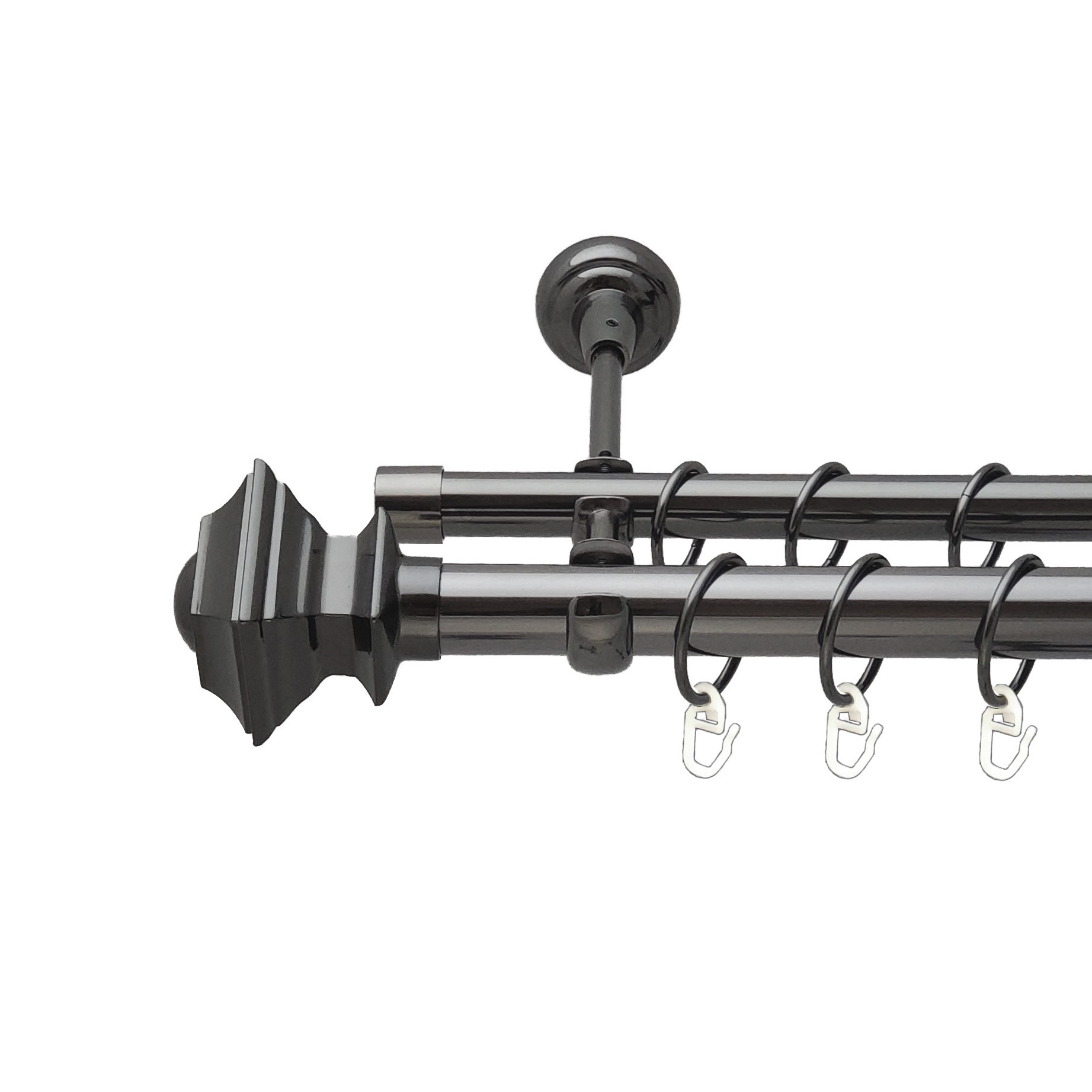 

Карниз Orvit Борджеза металевий дворядний відкритий гладка труба кільце металеве Онікс 25\16 мм 160 см (00-00012227)