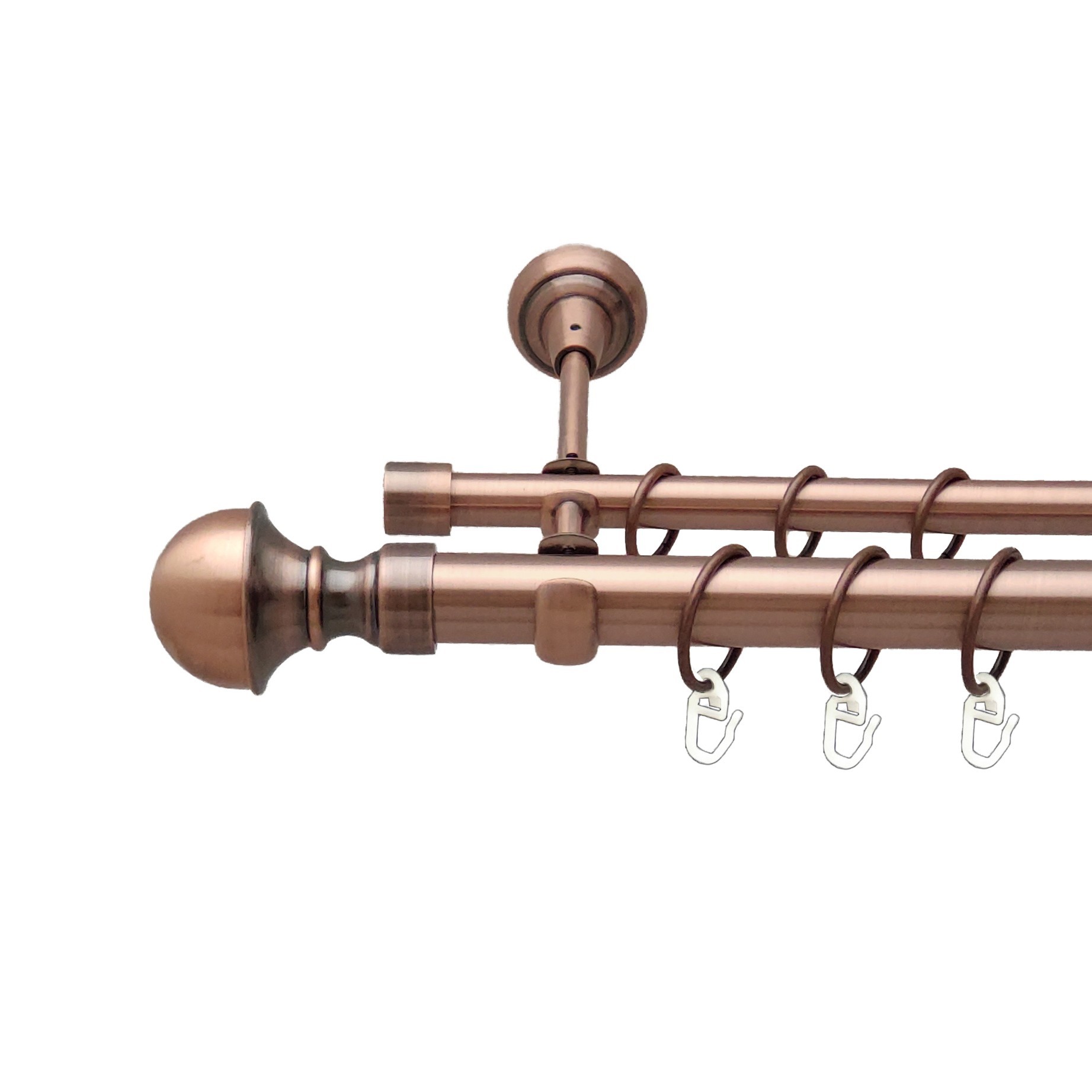 

Карниз Orvit Бостон металевий дворядний відкритий гладка труба кільце металеве Мідь 25\16 мм 300 см (00-00012525)