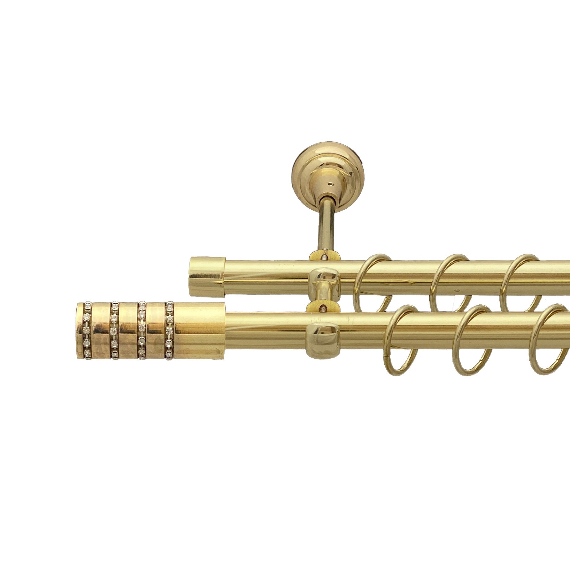 

Карниз Orvit Барамелла металевий дворядний відкритий гладка труба кільце металеве Золото 19\19 мм 240 см (00-00013080)