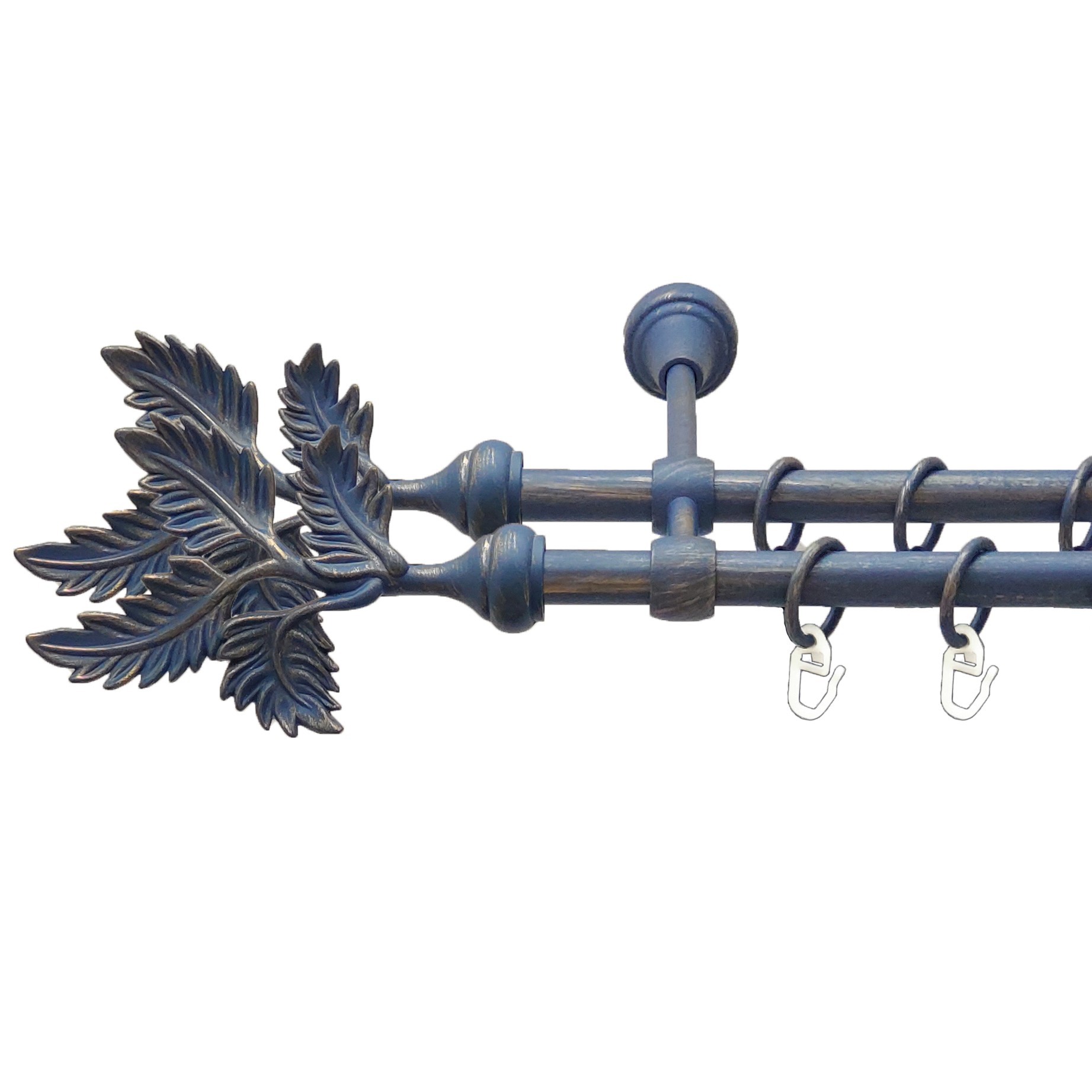 

Карниз Orvit Папороть металевий дворядний литий гладка труба кільце металеве Блакить Золота 16\16 мм 300 см (00-00009097)