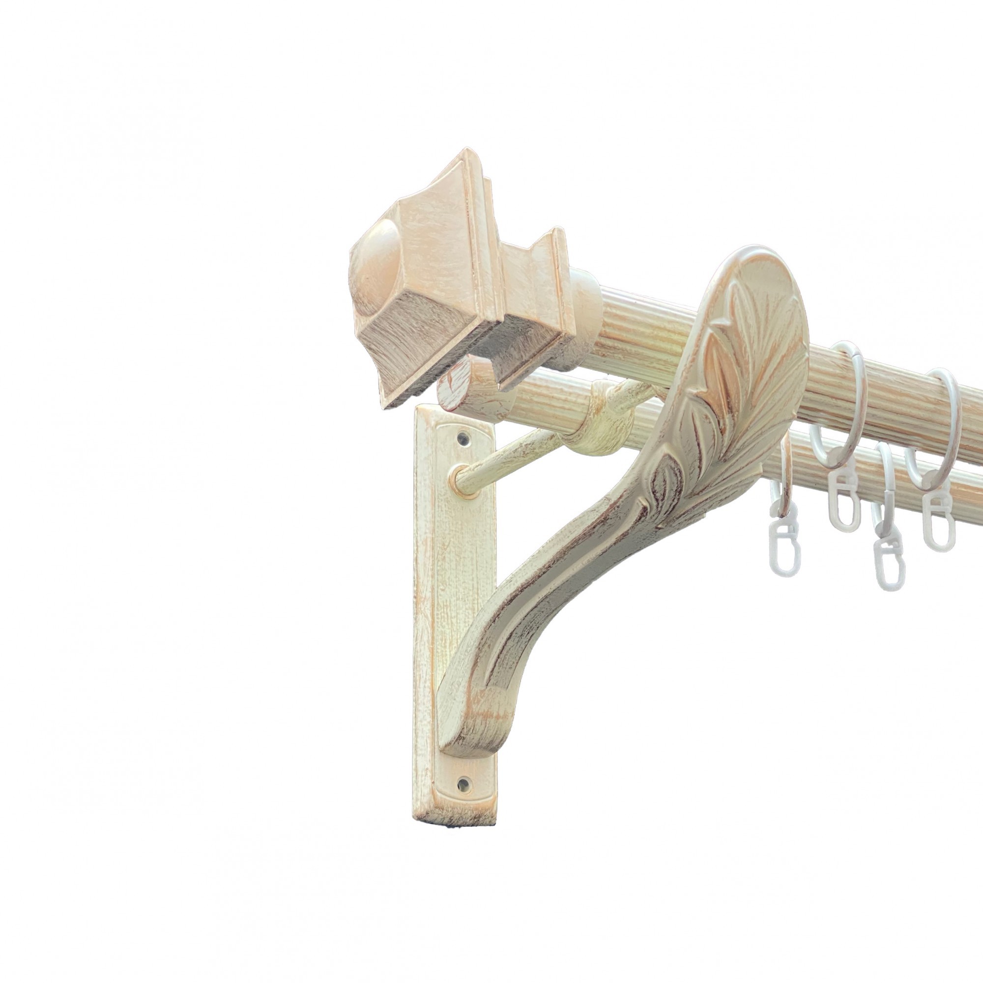 

Карниз Orvit Борджеза металевий дворядний ретро рифлена труба кільце металеве Біле Золото 25\19 мм 160 см (00-00010639)