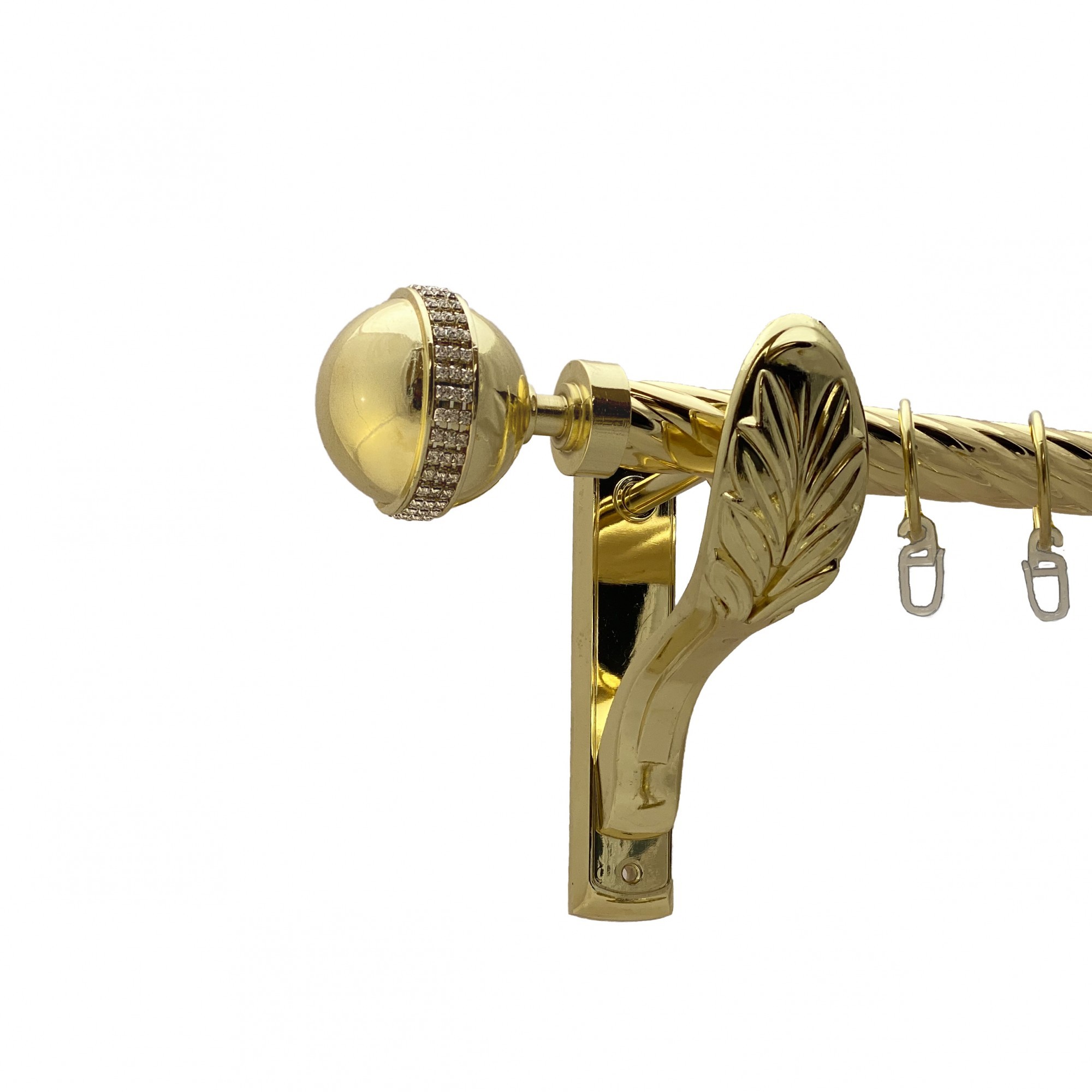 

Карниз Orvit Авея металевий однорядний ретро скручена труба кільце металеве Золото 25 мм 160 см (00-00010743)