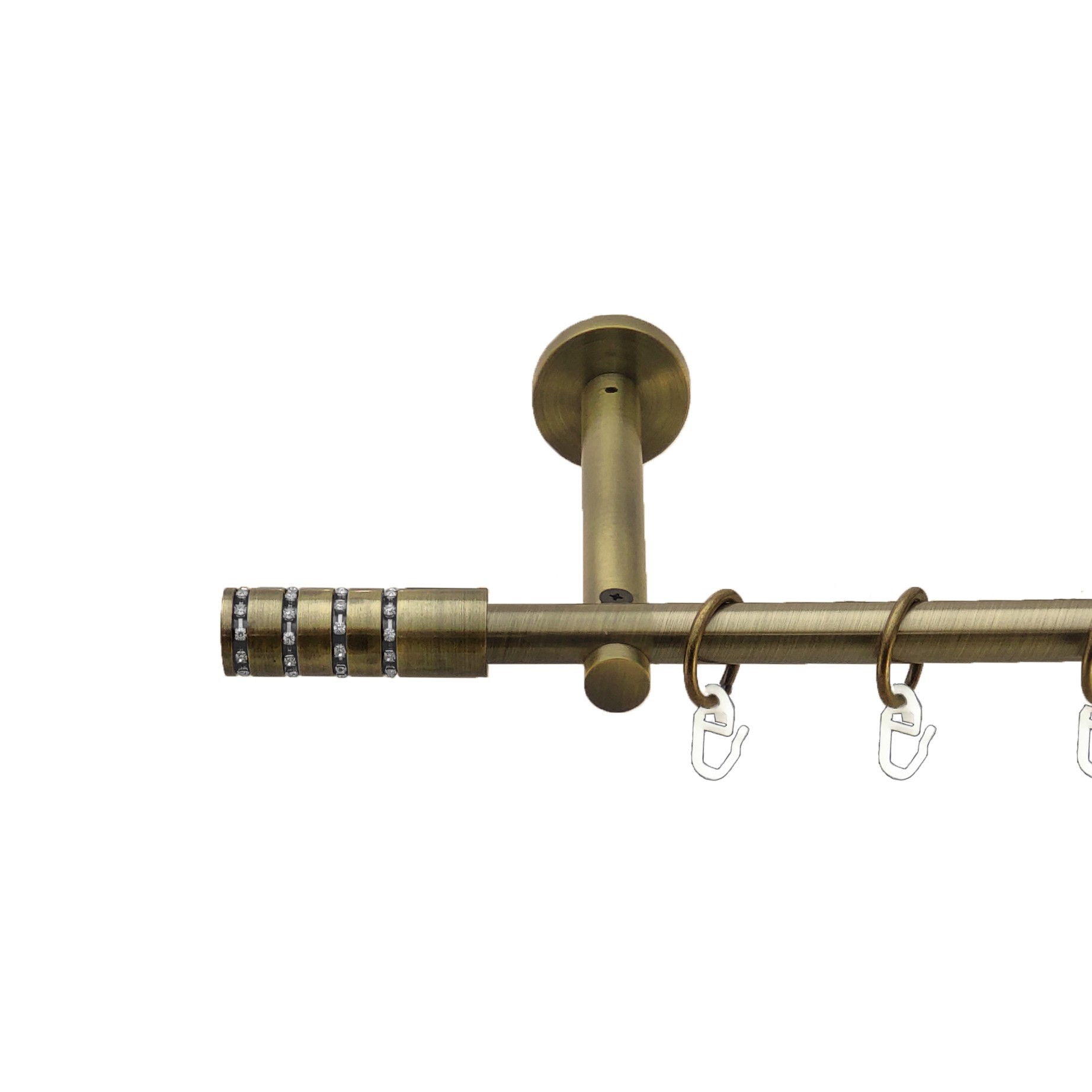 

Карниз Orvit Барамелла металевий однорядний циліндр (16 см) гладка труба кільце металеве Антик 16 мм 240 см