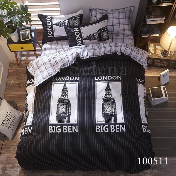 

Комплект постельного белья Бязь Люкс ТМ Selena "Big Ben"100511 Полуторный