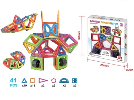 

Конструктор магнітний MAGIC MAGNETIC 41дет.кор.32,5*6,5*28см JH8634