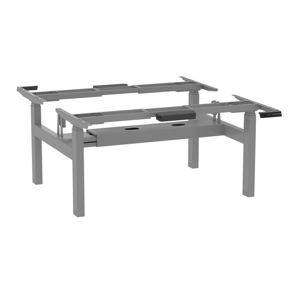 

Электро-стол Monotable Flex Duo двойной с регулировкой высоты (без столешницы, серый)