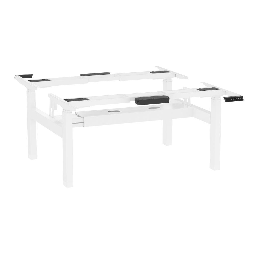 

Электро-стол Monotable Flex Duo двойной с регулировкой высоты (без столешницы, белый )