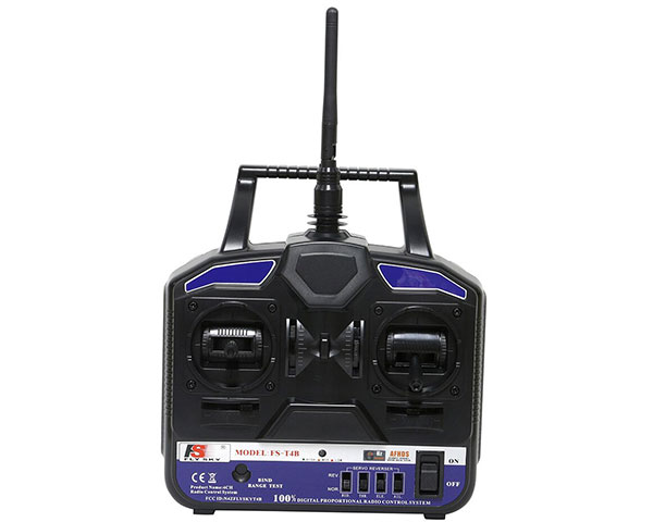 

4-х канальный пульт радиоуправления FlySky T4B 2.4GHz, с приёмником R6B (FS-T4B+R6B)