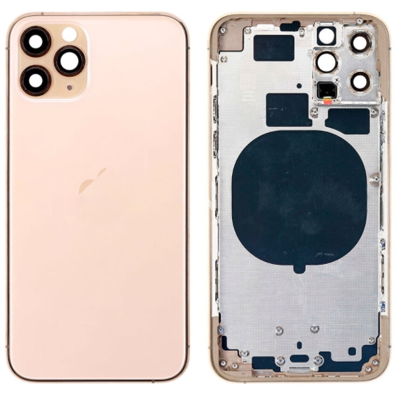 

Крышка задняя iPhone 11 Pro с рамкой Gold Copy