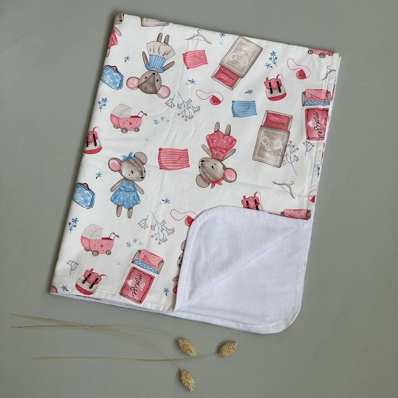 

Пеленка Anny.Home непромокаемая 100x80 см Мышки