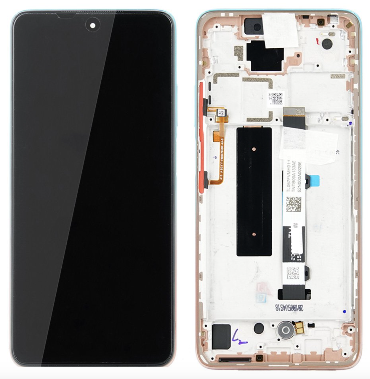 

Дисплей (экран) для Xiaomi Mi 10T Lite + тачскрин, черный, оригинал (Китай) с передней панелью розового цвета, ORIGINAL PRC