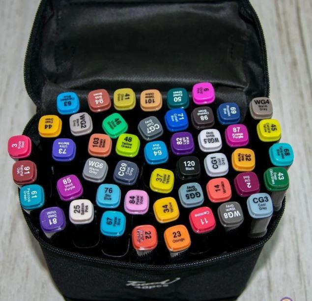 

Набор скетч маркеров Touch Coco 48 шт в ЧЕРНОЙ СУМОЧКЕ