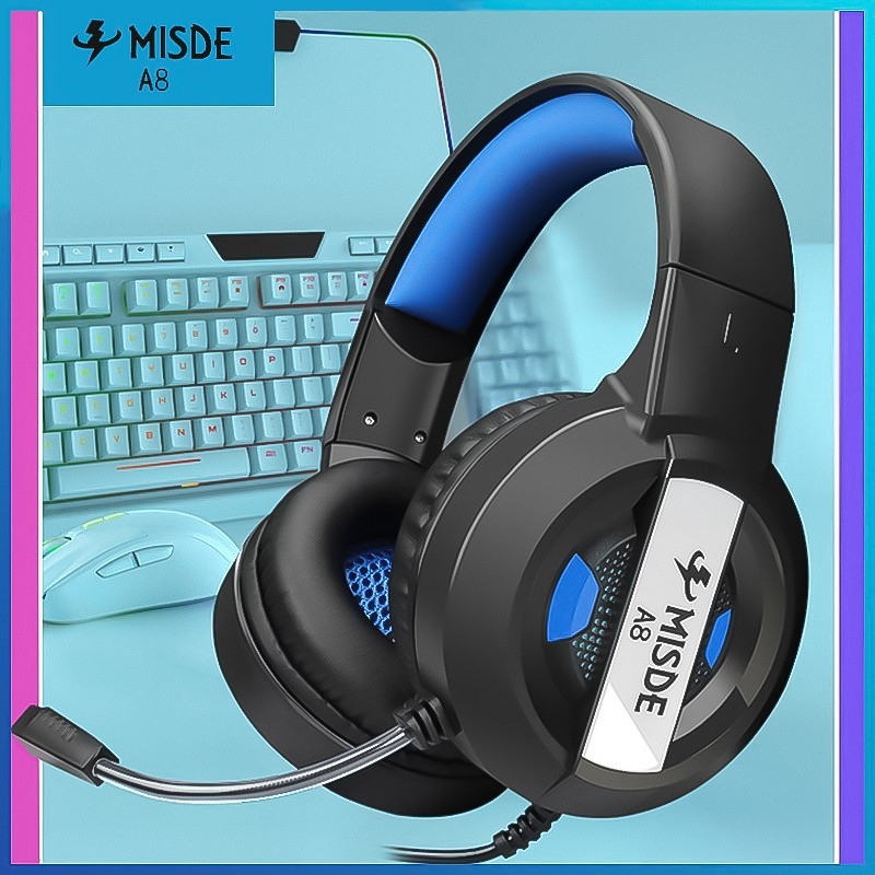 

Игровые наушники с микрофоном Misde A8 Gaming гарнитура (1009099-Black)