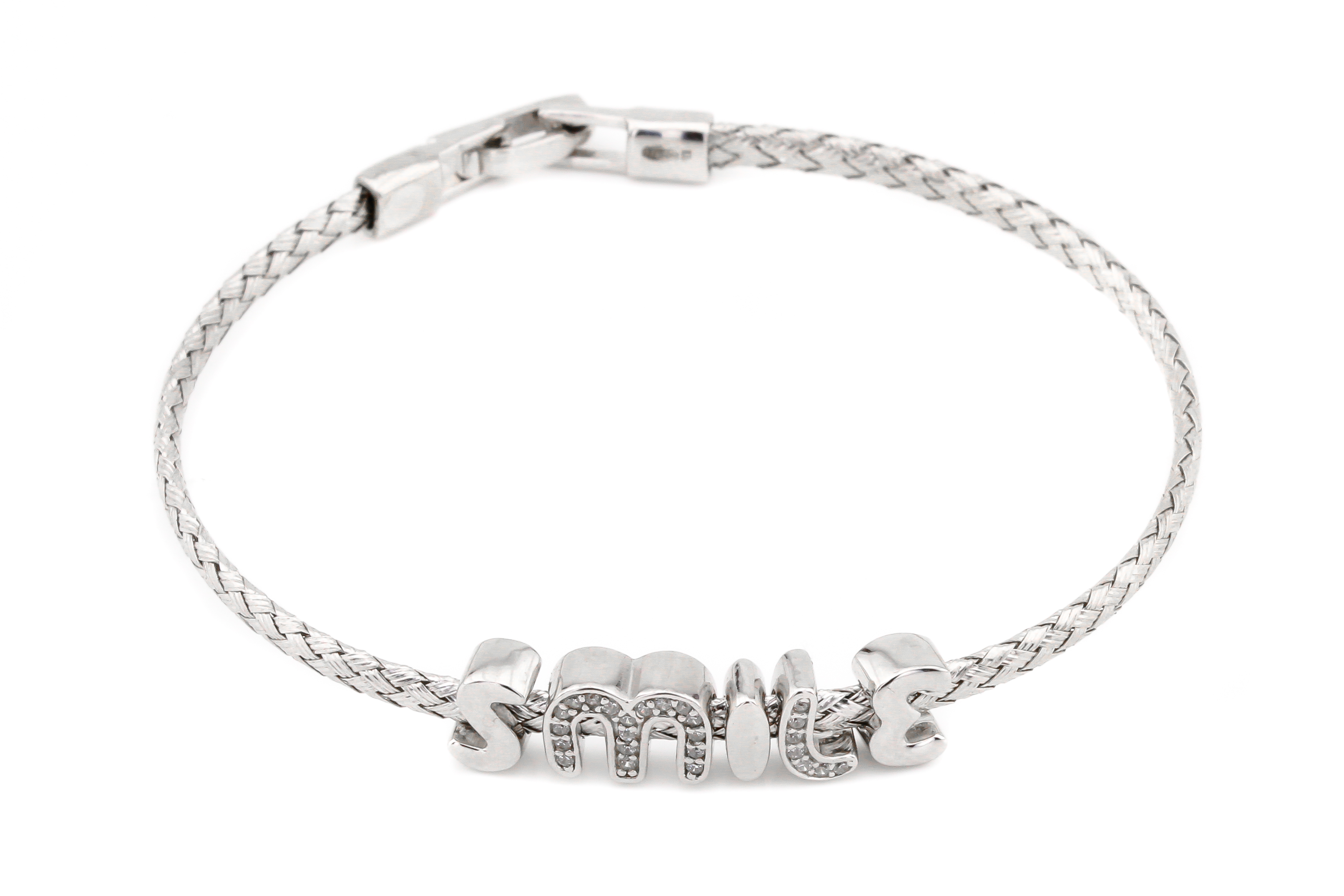 

Серебряный браслет "SMILE" с фианитами CB15097 Диамант