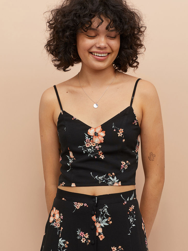

Топ H&M 060743205_flowers  Черный, Топ H&M 060743205_flowers 42 Черный