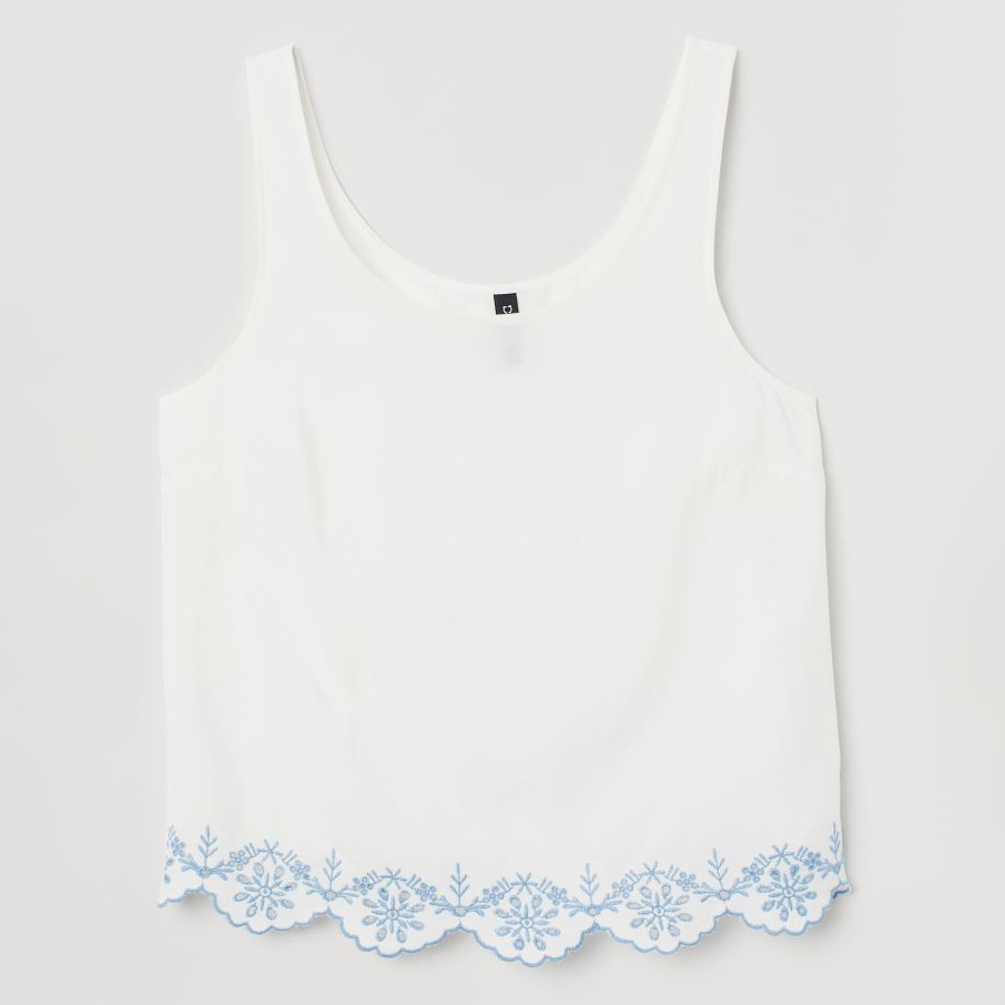 

Топ H&M 060719300  Белый с голубым, Топ H&M 060719300 34 Белый с голубым