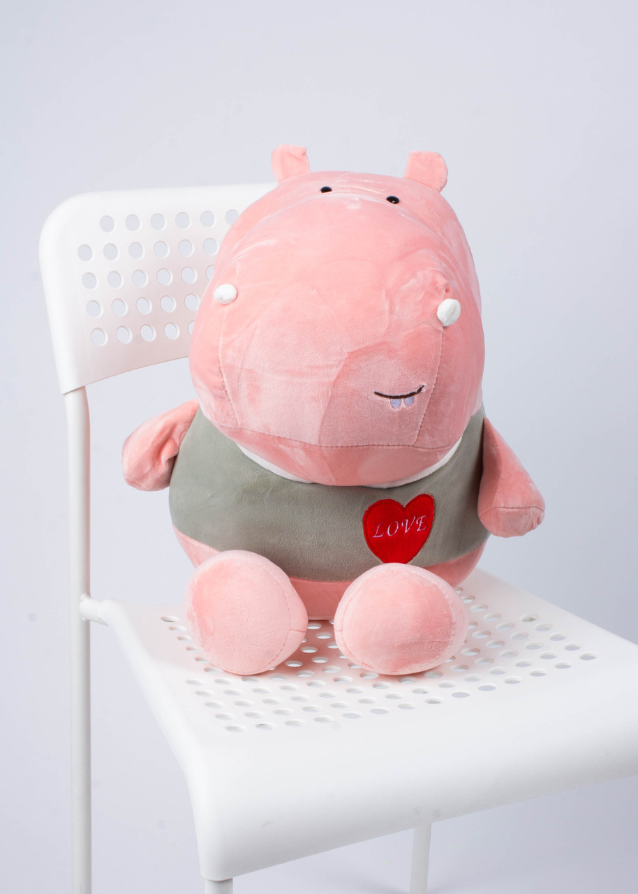 

Игрушка-подушка с пледом Бегемот Розовый (721491-pink)