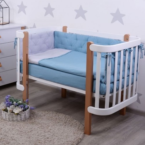 

Постельный комплект в кроватку Baby Veres Point blue 6 единиц