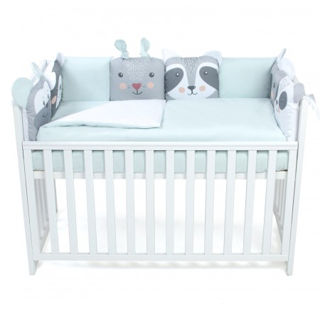 

Постельный комплект в кроватку Baby Veres Zoo mint 6 единиц
