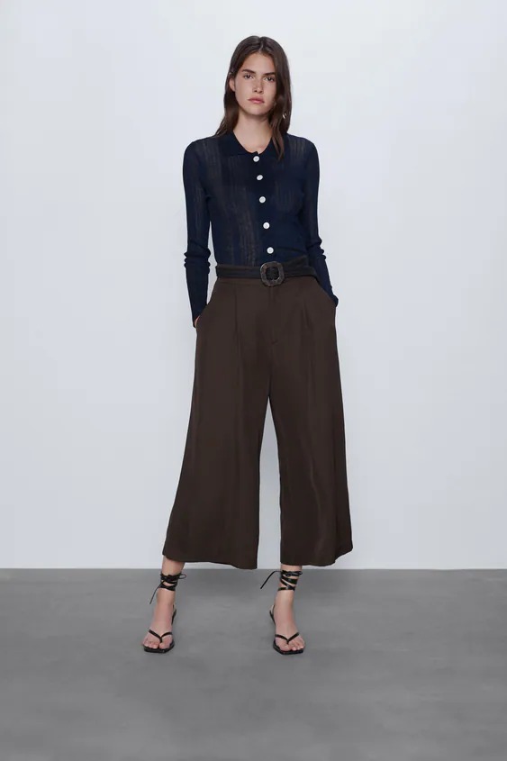 

Кюлоты Zara  темно коричневый 9479059700, Кюлоты Zara L темно коричневый 9479059700