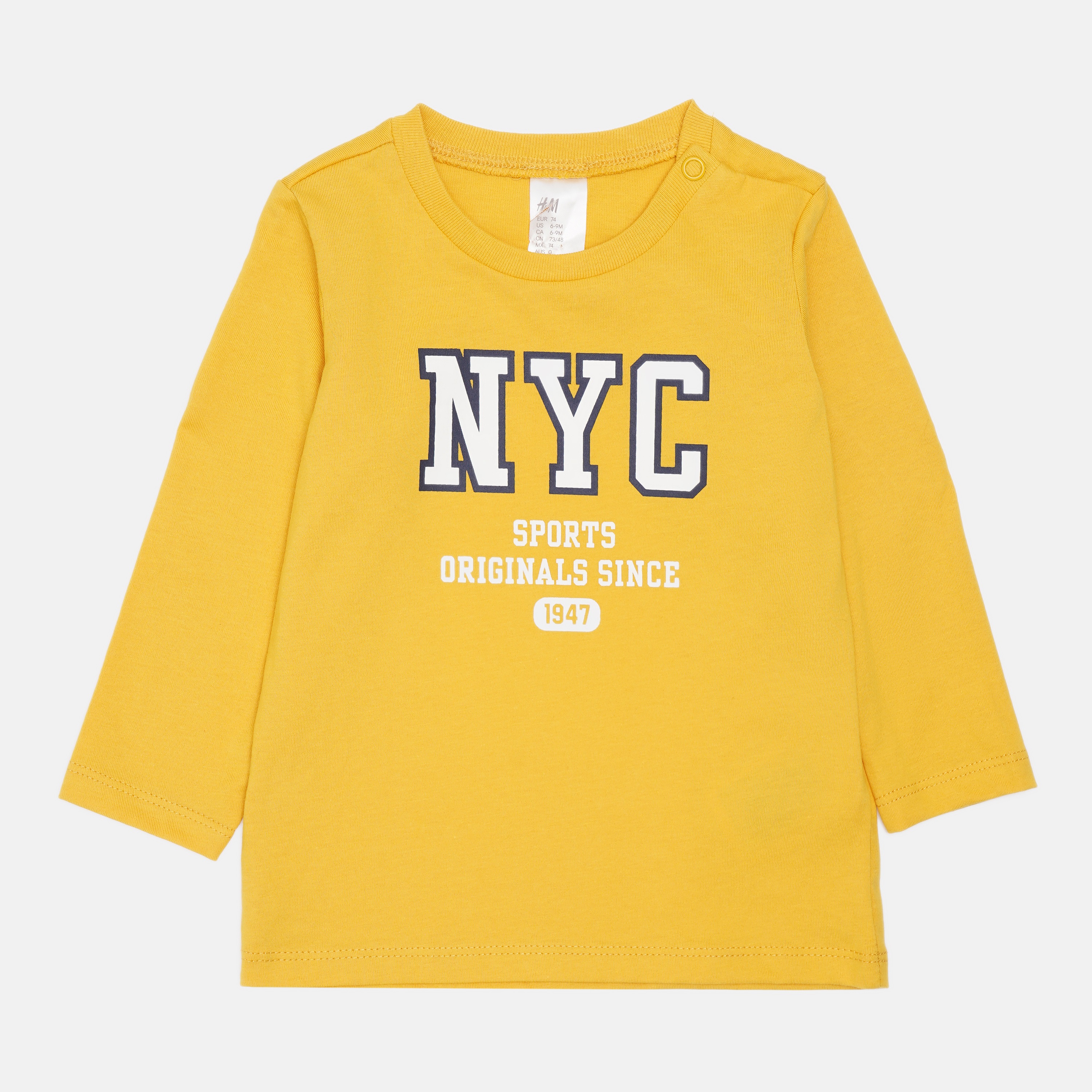

Лонгслив H&M 74см желтый 912743907