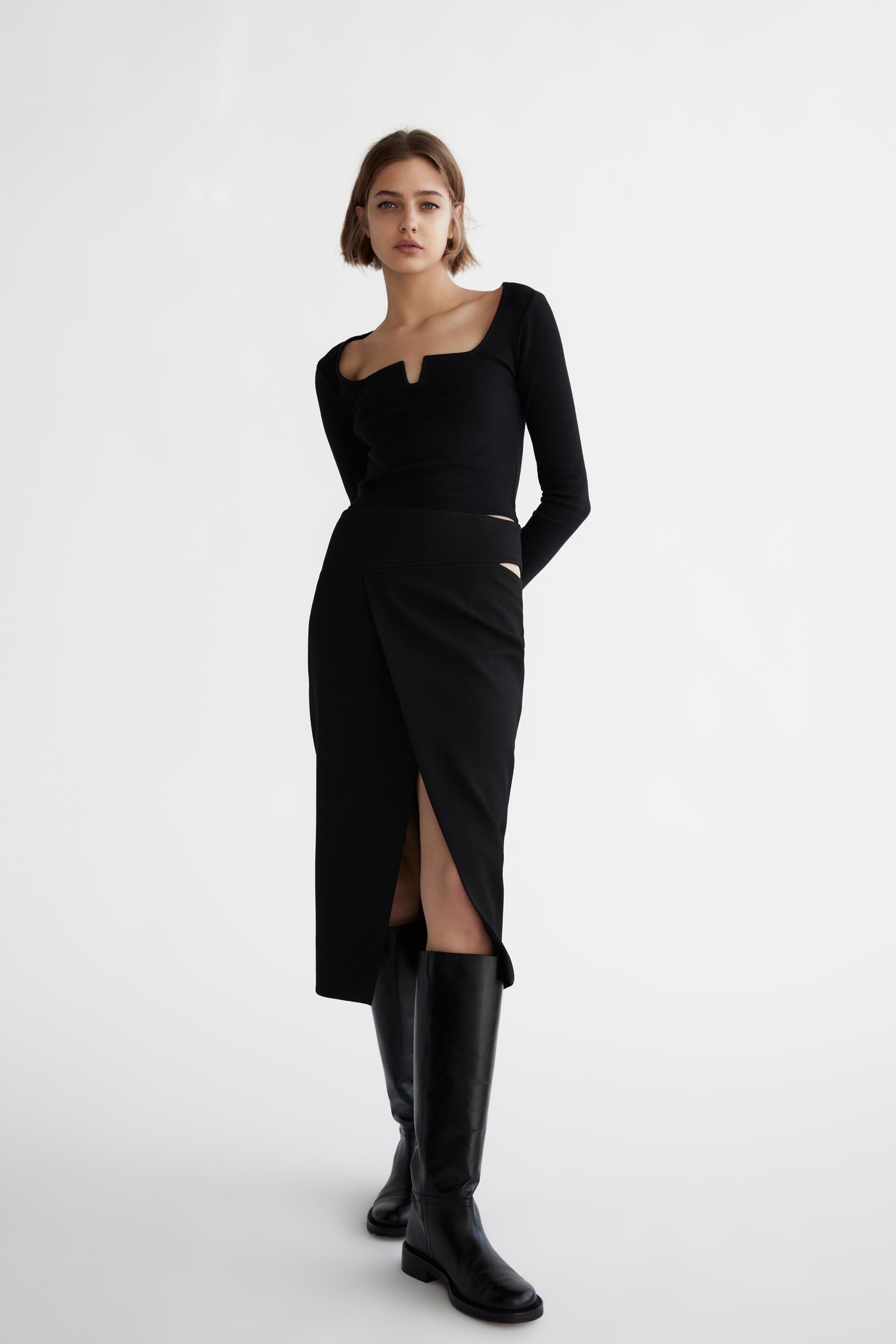 

Лонгслив Zara  черный 0219442800, Лонгслив Zara S черный 0219442800