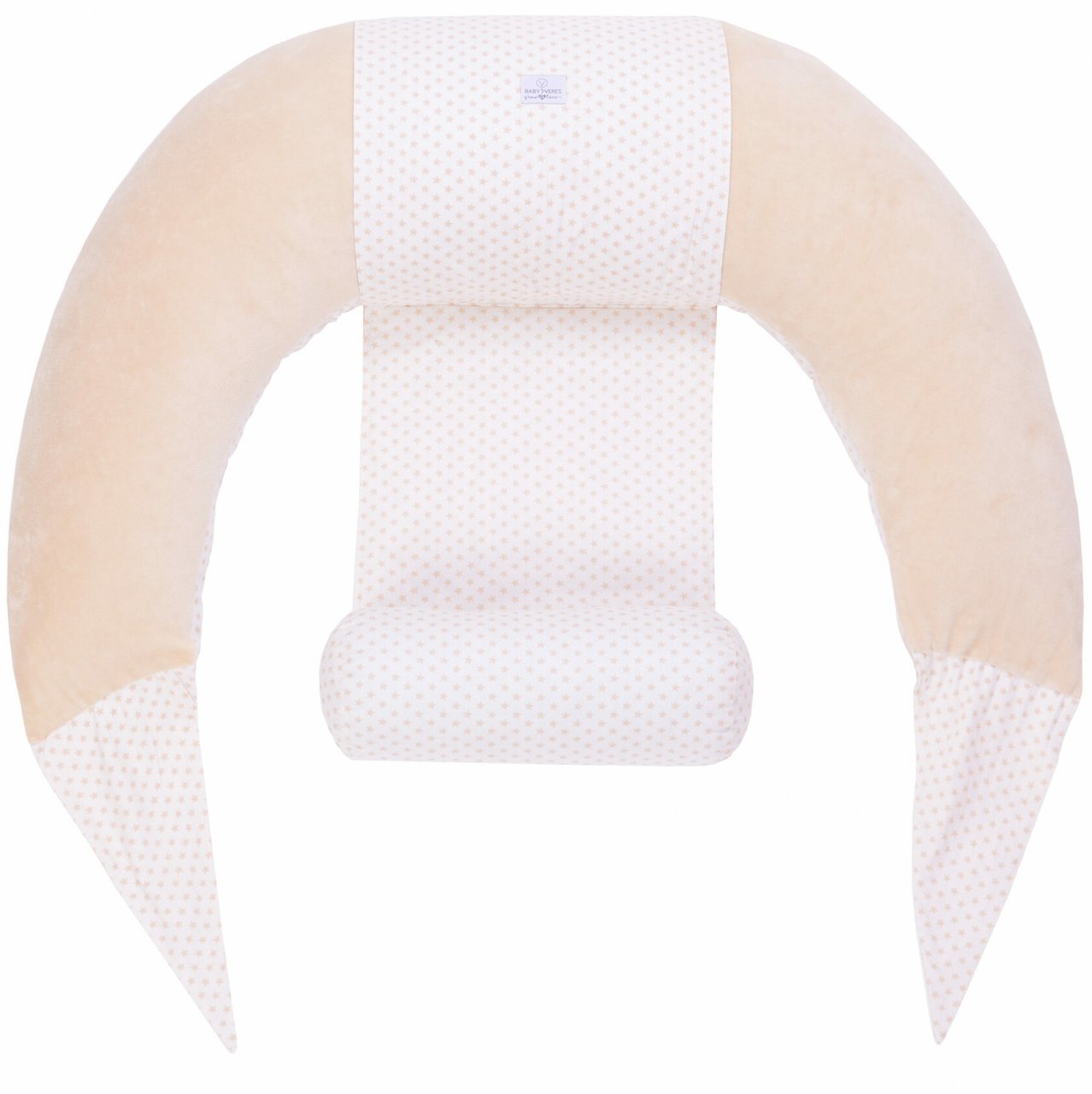 

Подушка для кормления Baby Veres Comfort Lux Velour stars beige 200х75 см