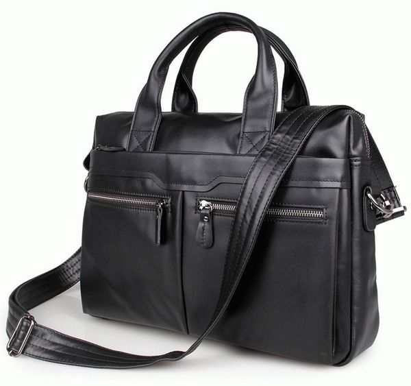 

Сумка-портфель мужская кожаная Buffalo Bags 7122 Черная