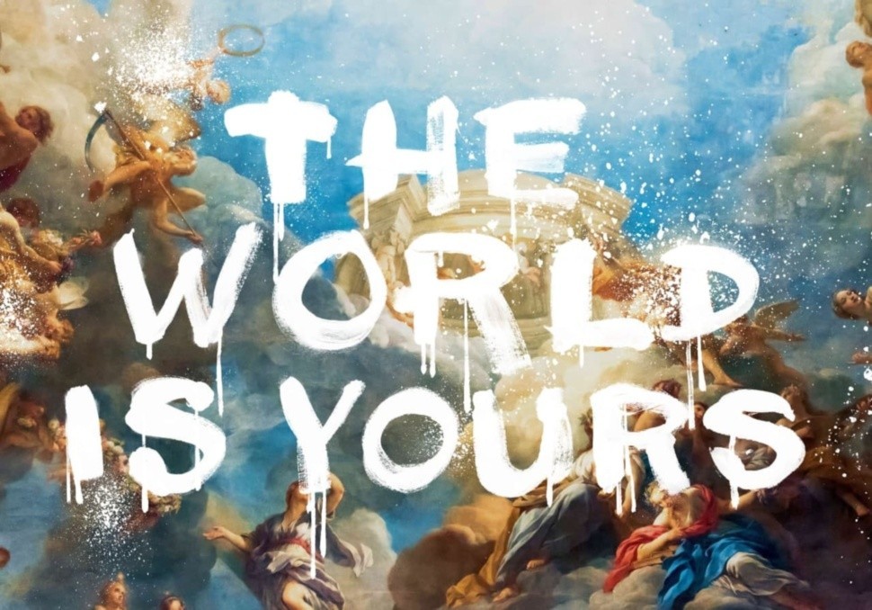 

Картина на холсте The world is yours мотивационная надпись Крисс Беллини 50х70 см