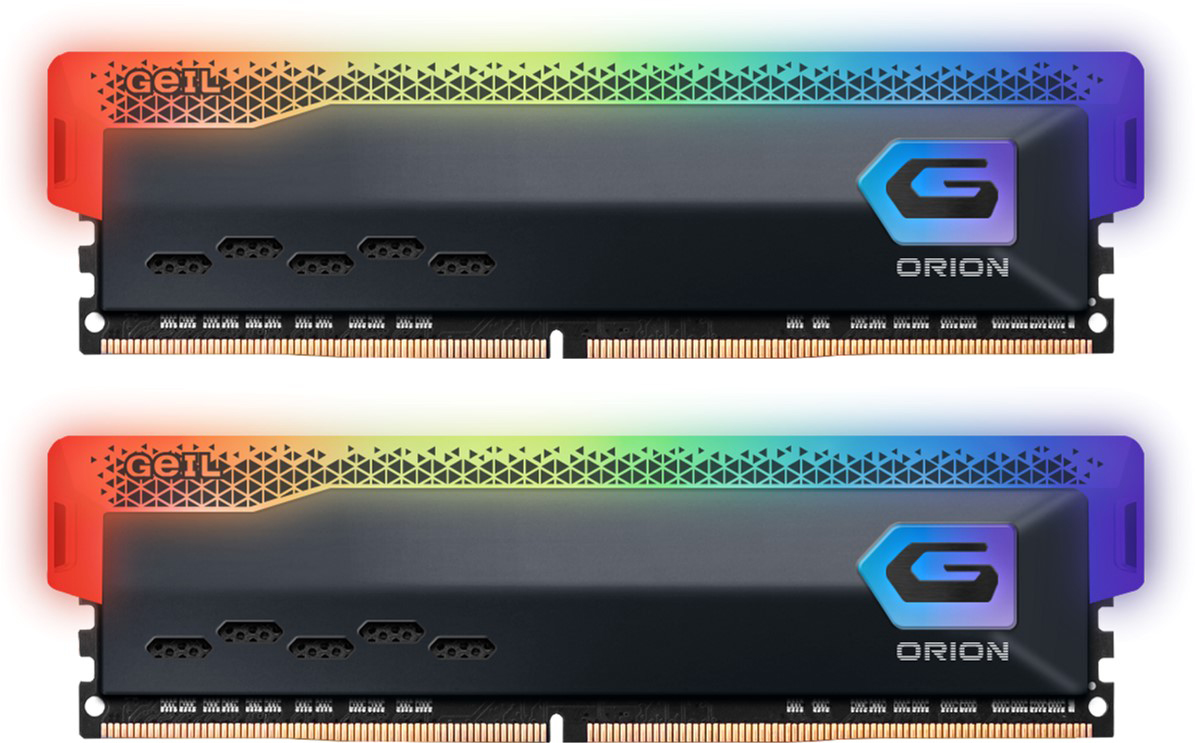 

Модуль пам'яті для комп'ютера DDR4 16GB (2x8GB) 3600 MHz Orion RGB Titanium Gray Geil (GOSG416GB3600C18BDC)