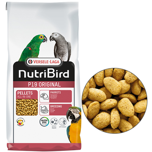 

Полнорационный корм корм для крупных попугаев для разведения NutriBird P19 Original Breeding 10 кг Versele-Laga BGL-VL-209