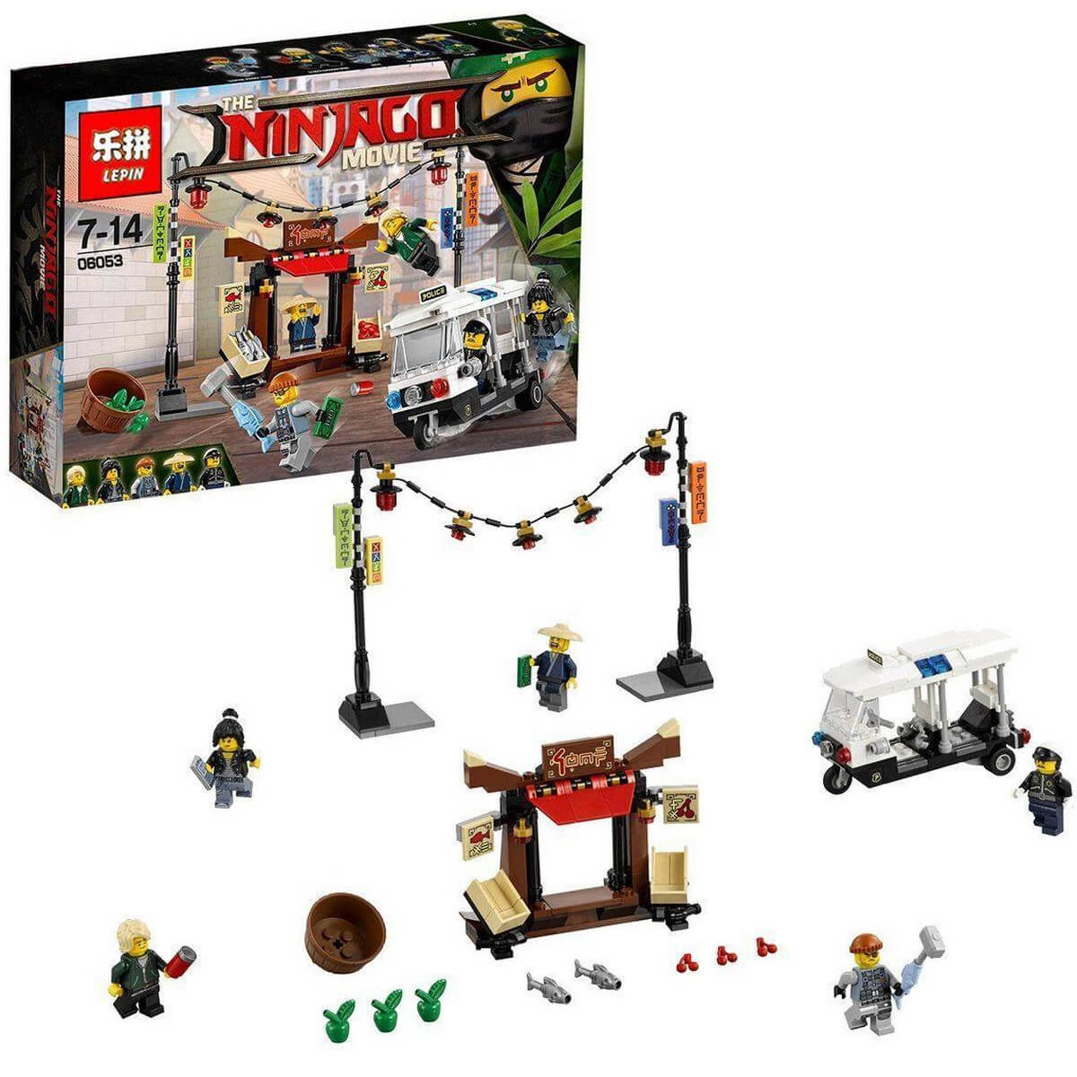 

Конструктор Ninjago «Ограбление киоска в Ниндзяго Сити» 249 дет A-Toys (06053)