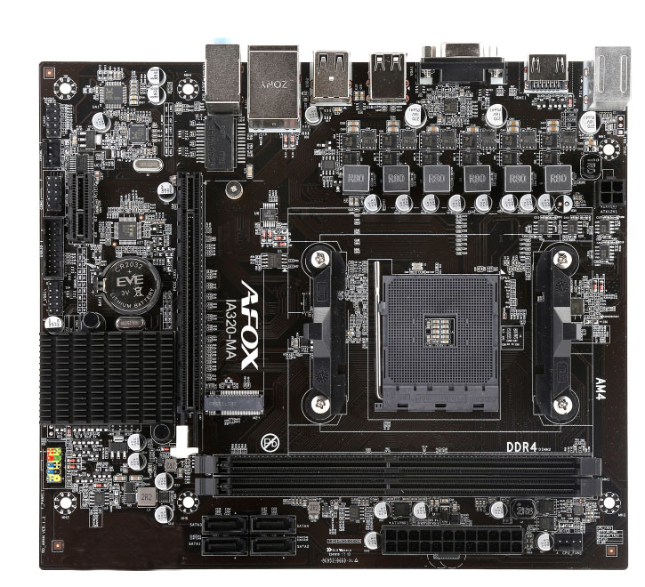 

Материнська плата AFOX A320-MA (sAM4, AMD A320) mATX Bulk (6789688)