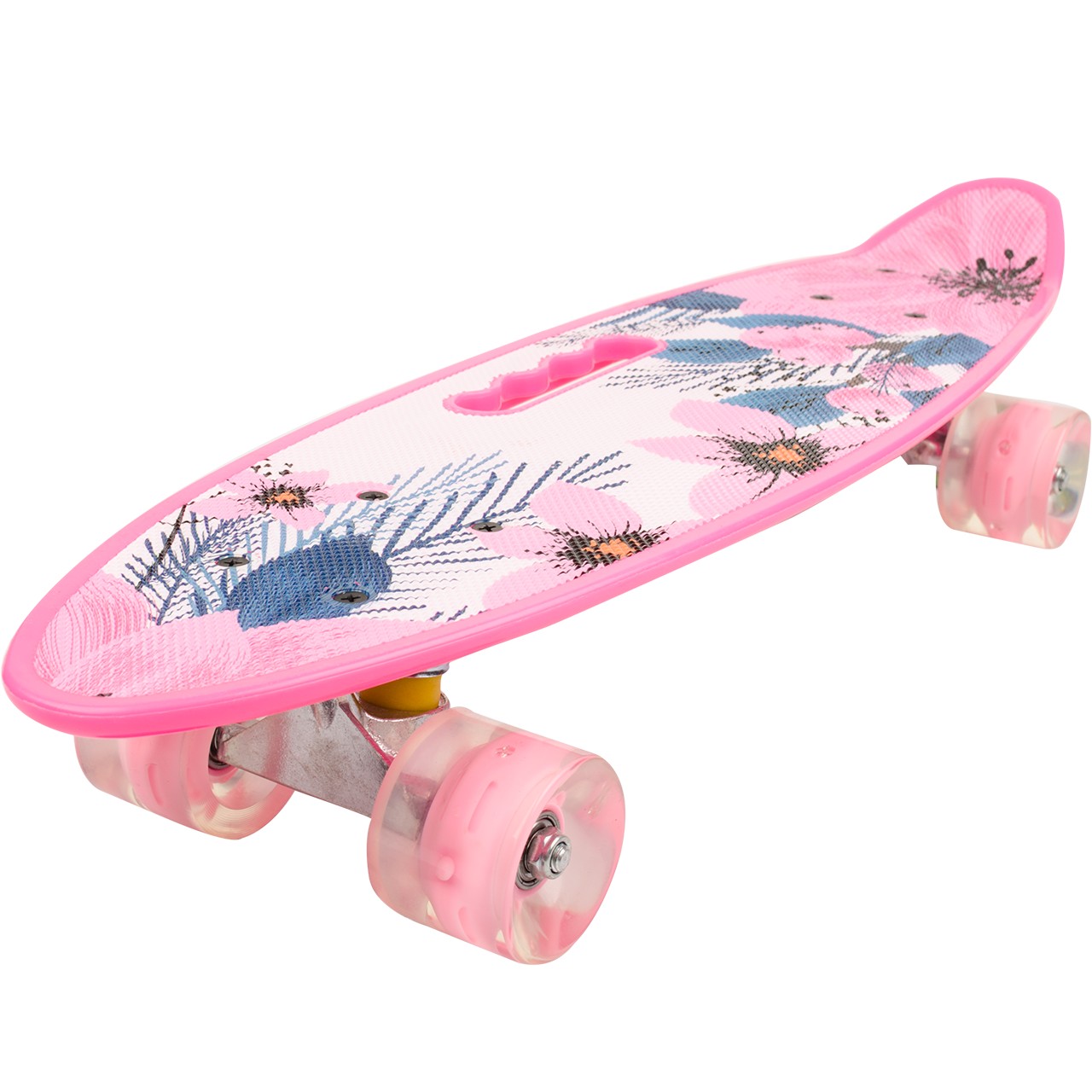 

Розовый пенни борд для девочек со светящимися колесами Penny Board