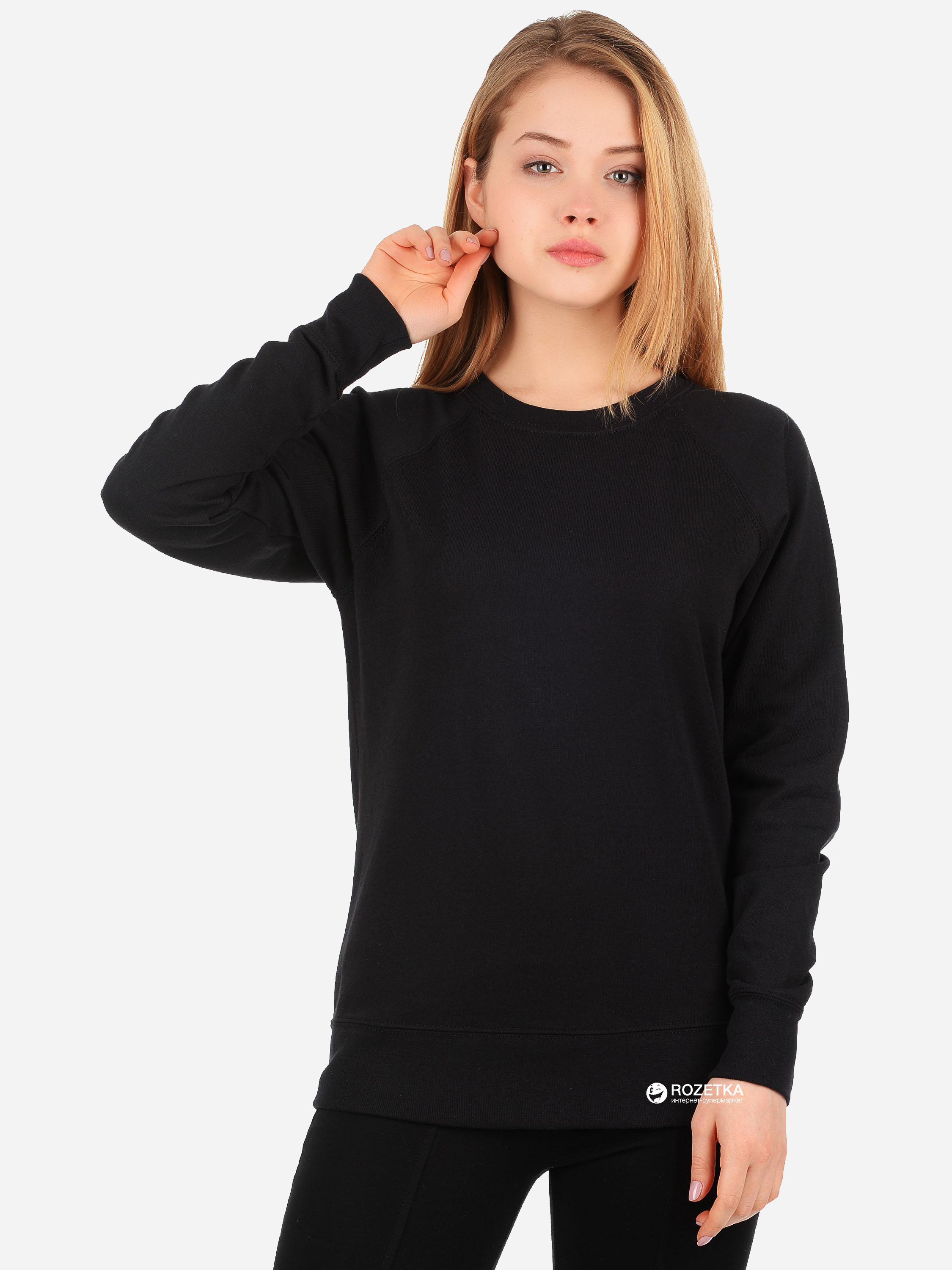 Акція на Джемпер Fruit of the loom Raglan Lightweight 062146036 S Чорний від Rozetka